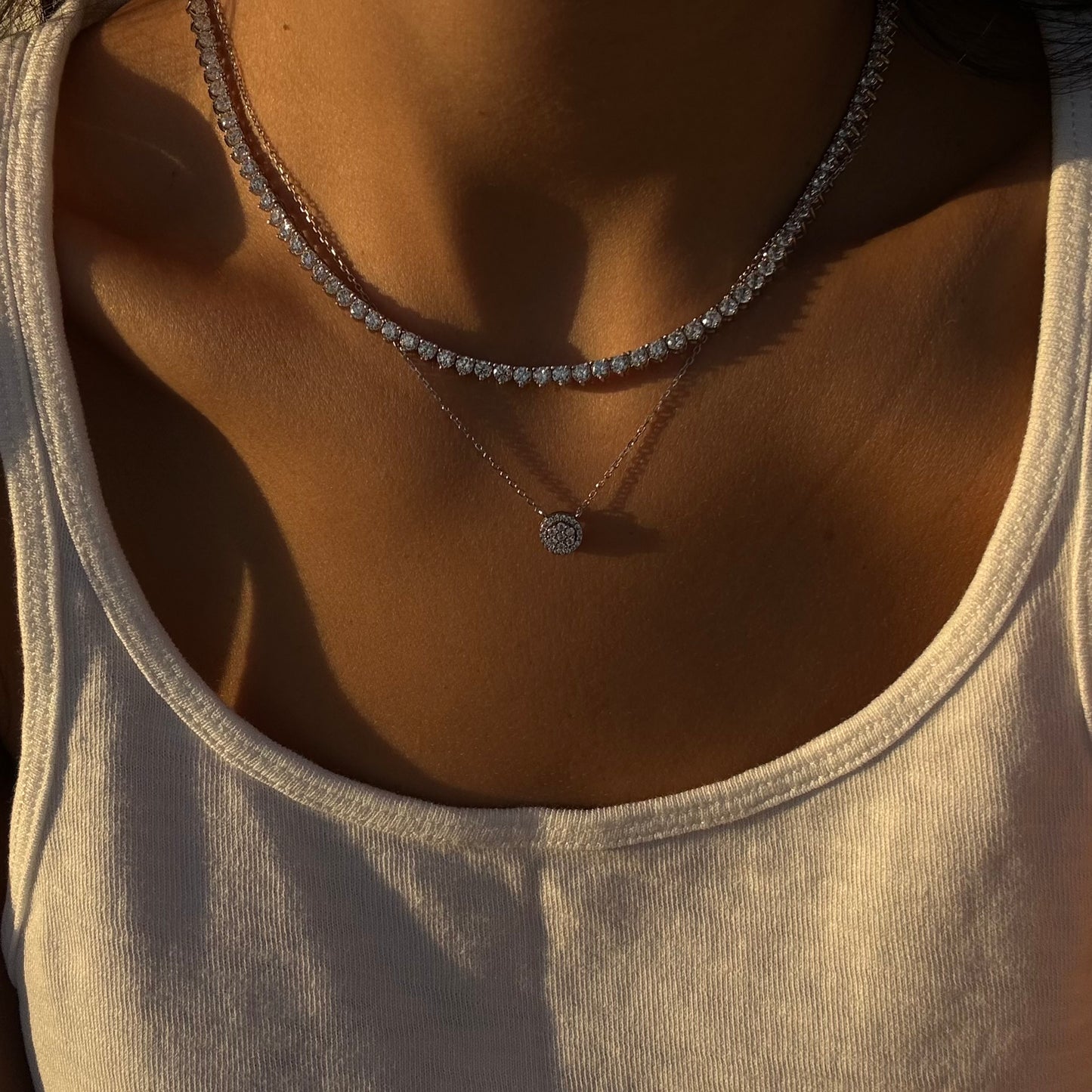 שרשרת עגולה בשיבוץ מיקרו זרקונים