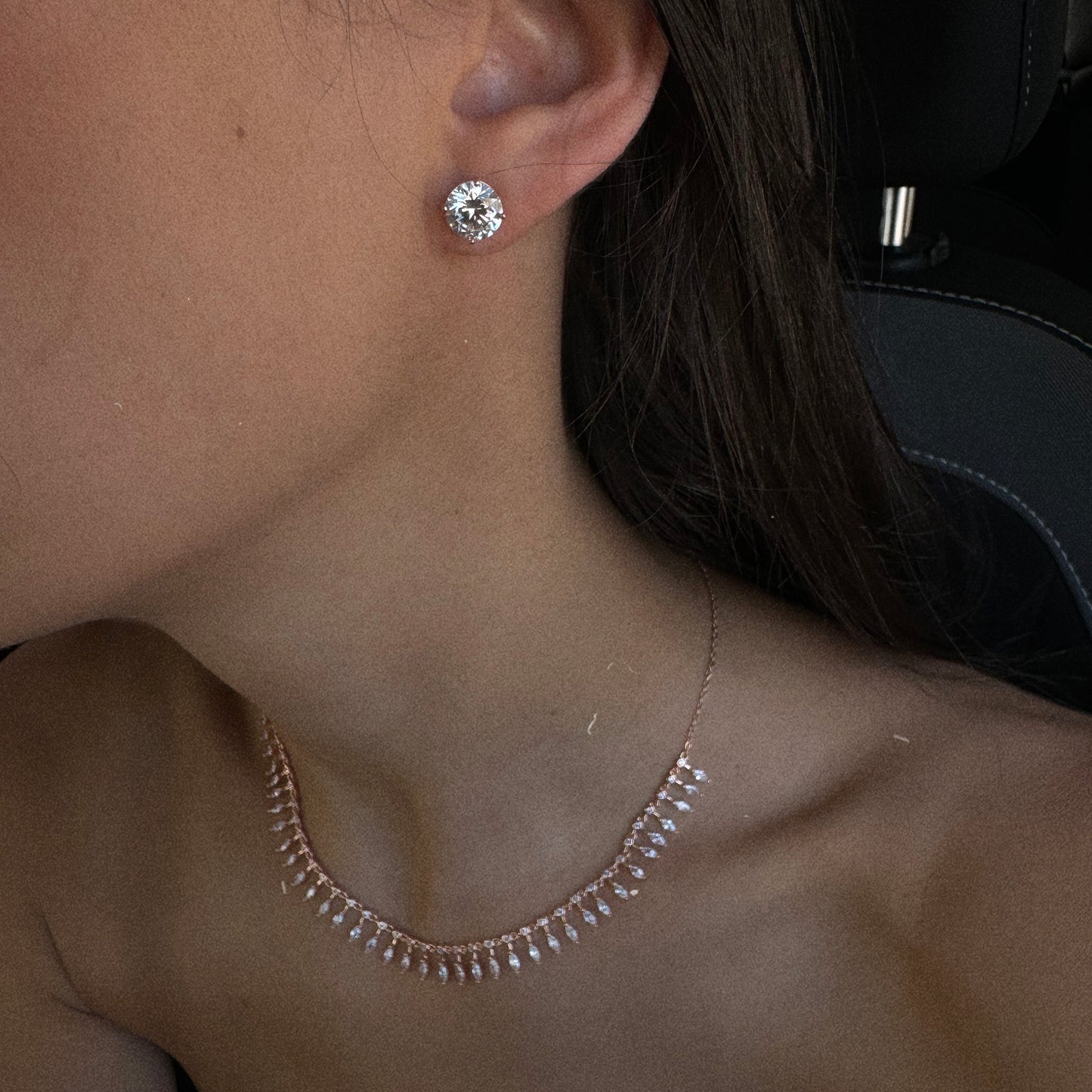 עגילי זרקון 8 מ״מ