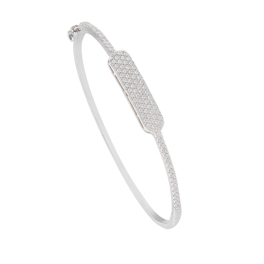 צמיד פלטה קשיח כסף