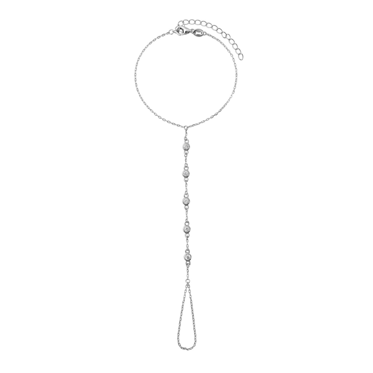 צמיד טבעת זרקונים כסף