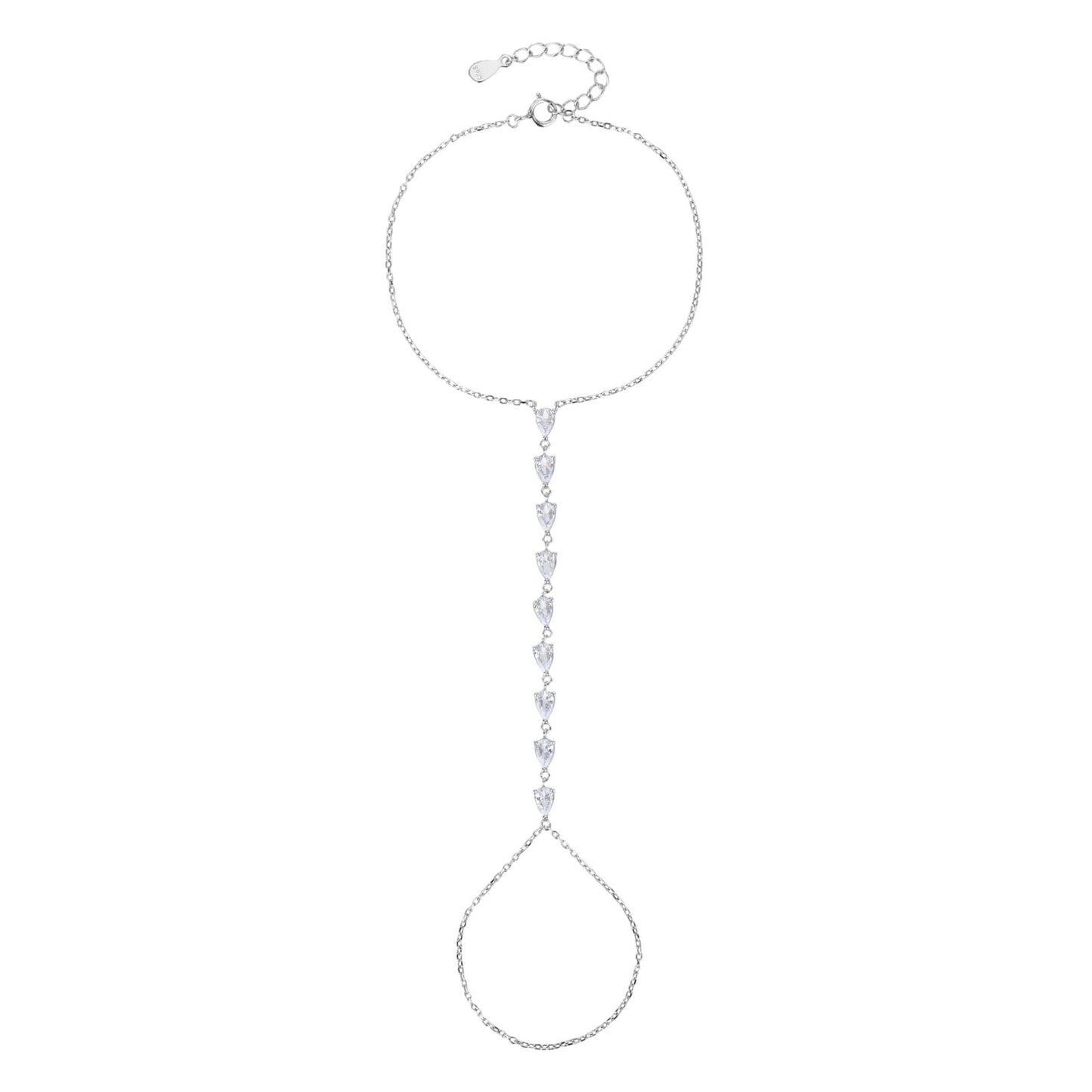 צמיד טבעת טיפות כסף