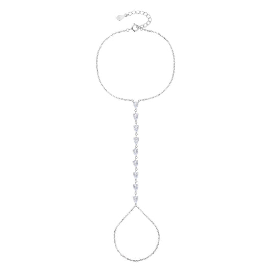 צמיד טבעת טיפות כסף