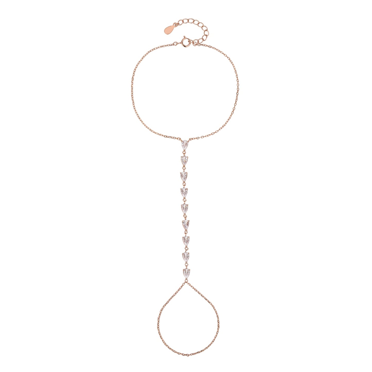 צמיד טבעת טיפות רוזגולד