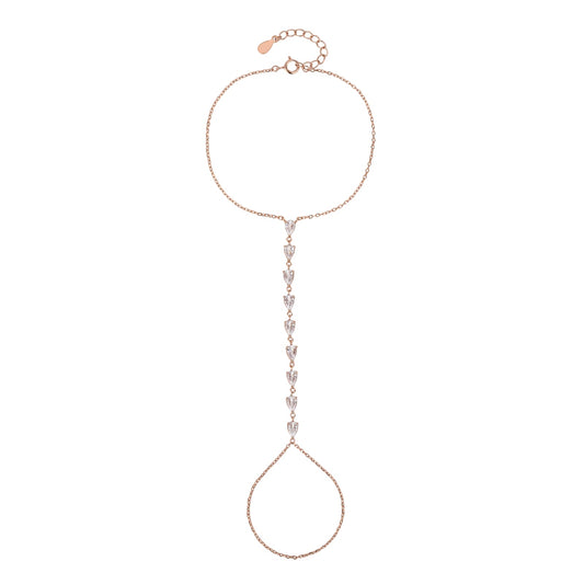 צמיד טבעת טיפות רוזגולד