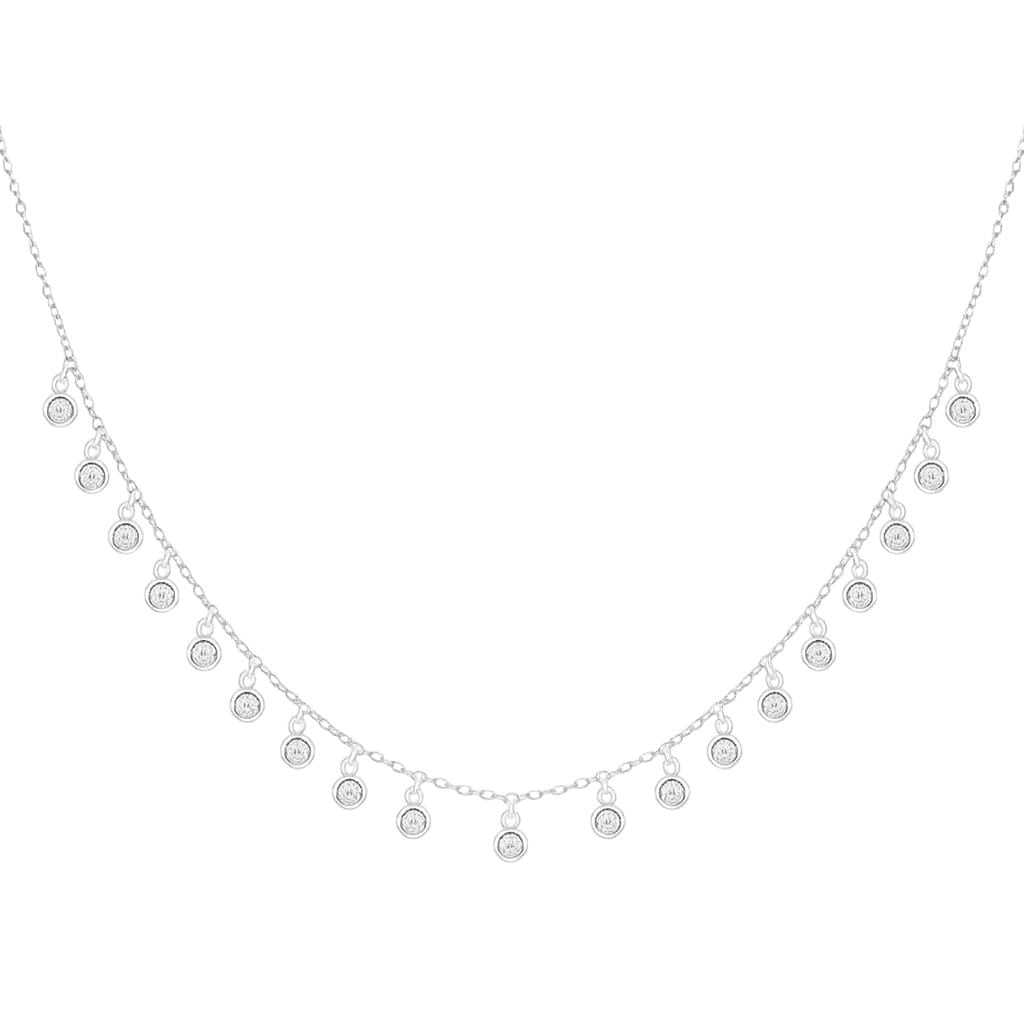 שרשרת קולר זרקונים נופלים