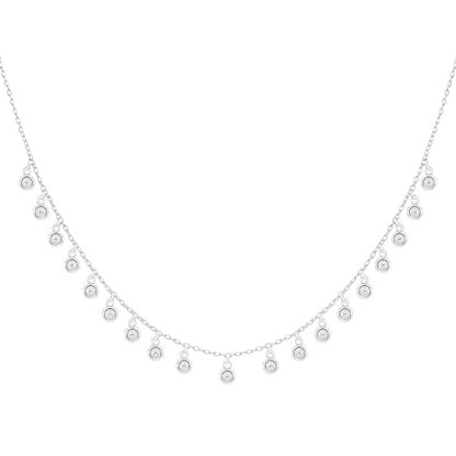 שרשרת קולר זרקונים נופלים