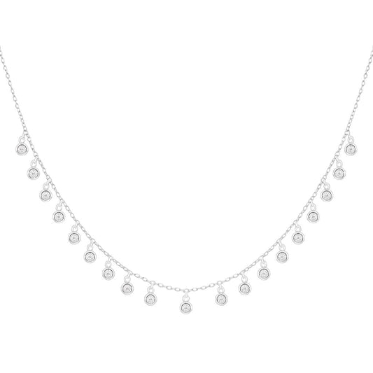 שרשרת קולר זרקונים נופלים